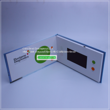 Hardcover Back Design 4.3 Inch Color Screen LCD Video Book, LCD Video Card, LCD Video Brochure photo-3