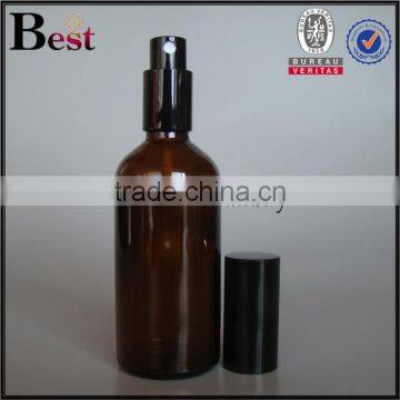 Wholesale Empty 100ml Amber Essential Fragrance Perfume Glass Bottle Pump Sprayer Screen Printing Hot Selling Free Sample photo-2