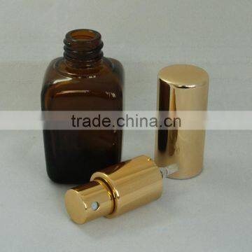 50ml Oil Spray Bottle Square Amber Oil Spray Bottle With Gold Aluminum Sprayer and Cap photo-4