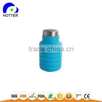 Hot Selling Foldable Silicone Water Bottle BPA Free Leak Proof Lightweight 20oz Eco-Friendly Reusable Travel Sports photo-6
