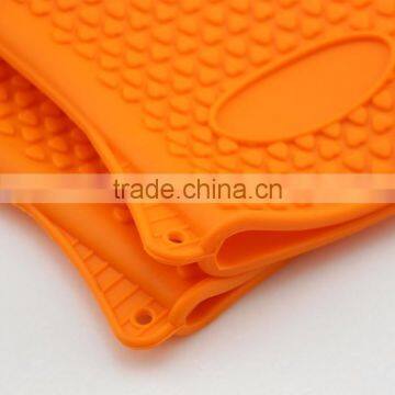 Heart Shaped Orange Silicone Oven Mitt photo-6