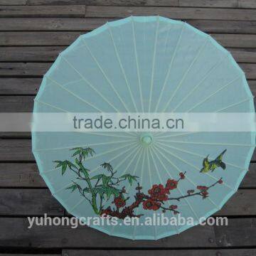 Colorful Hand-painted Chinese Silk Parasol photo-2