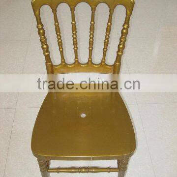 gold banquet resin napoleon chair PP chair