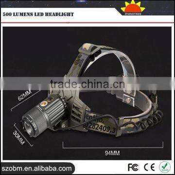 Rechargble Adjustable Zoom Headlamp 500 Lumens Led Headlight photo-2