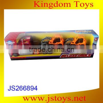 2014 new design friction car with 2 trucks for kids