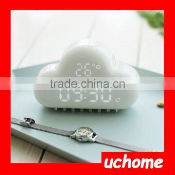 UCHOME Cloud Shape Alarm Clock/Desk Digital Jumbo LED Plastic Clock Vintage Table Plastic Alarm Clock photo-2