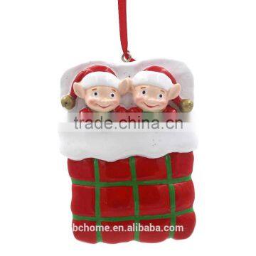 Baby In Bed Family Of 6 Personalized Christmas Tree Ornaments