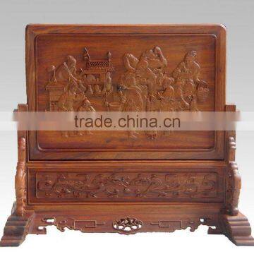 wood screen, "tea contrast" antique wood home decoration