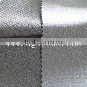 Grey Knitting Fabric Laminate Grid Polar Fleece Fabric for Garment photo-2