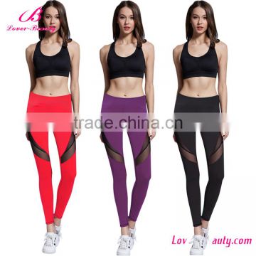 New arrival exercise stretchy mesh hole made in china women yoga pants leggings