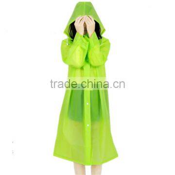 Adult Fashional Green100% EVA Raincoat in Football Field