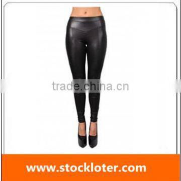 2014 China PU stocklots Fashion Ladies PU leggings pants closeout 140713d