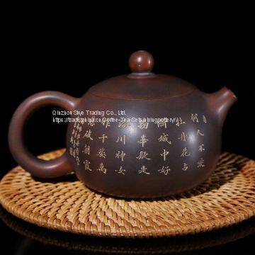 Nixing Pottery Pure Engraving Xishi Teapot Ceramic Tea Pot photo-2