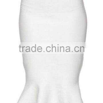 MGOO New Arrival Cotton White Mermaid Skirt For Women High Waist Stretch Black Dress For Women photo-3