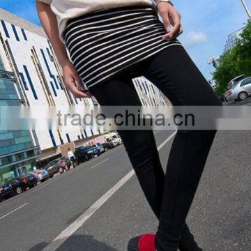 wholesale striped pattern false two-pieces women leggings