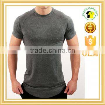 long line t-shirt men tri blend t shirt slim fit t shirt wholesale China