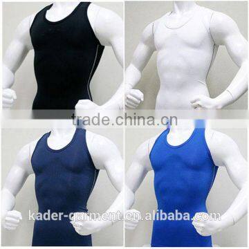 Mens Compression Under Base Layer Tank Top Vest Gym Muscle Bodybuilding Clothing photo-4