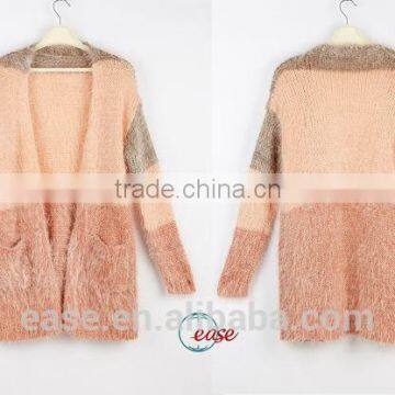 V Neck Men Cardigan Striped Fashion Mohair Sweater photo-3