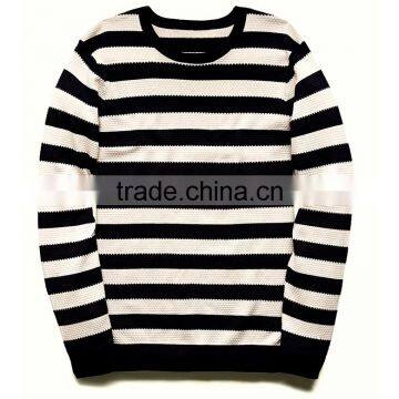 Fashion Simple Style Striped Knitted T-topper Men Sweaters photo-4