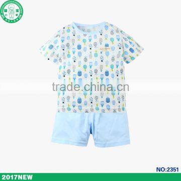 Boutique Low Price High Quality Children Wear Sleep Clothing Set for Summer photo-3
