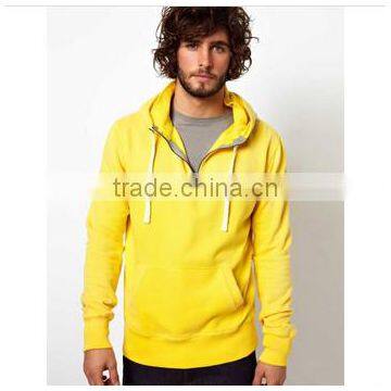 Super quality yellow blank bulk the fleece clothing with kangaroo pocket