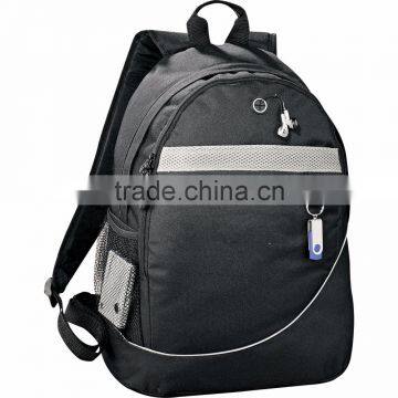 Incline Backpack - Has Two Zippered Main Compartments, Side Mesh Water Bottle Pocket, Accessory Snap and Comes With Your Logo. photo-3