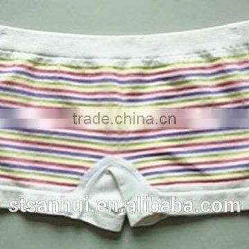 Popular design hot sale colorful striped printed sexy ladies seamless panties