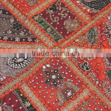 Orange India Floor Pillow Large Square Decorative Pillow Cushion 26 photo-3