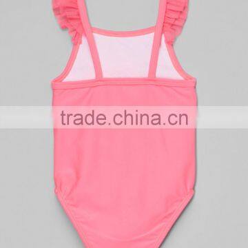 Fashionable Girl Swimwear With Pink Seahorse Ruffle One-Piece Girl Beach Wear Child Clothing G-NP-S905-305 photo-2