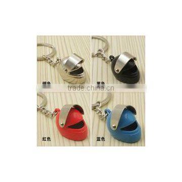 Gift manufacturers spot creative personality motorcycle helmet metal key chain auto key ring chain pendant accessories