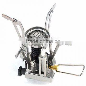 Mini Portable Collapsible Ultralight Backpacking Canister Outdoor Camp Stove Butane Propane Burner for Gas Canisters With Piezo photo-2