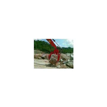 Wear Resistant Excavator Grapple Heavy Construction Equipment for Scrap / Wood