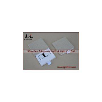 Empty Fabric Wedding USB Flash Drive Packaging Storage Gift Box