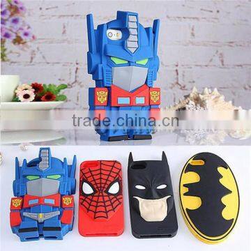 (Top selling ) Silicon Phone Case for Smart Phone Batman mobile phone case Soft Spider-man Cartoon cell phone case for Iphone6