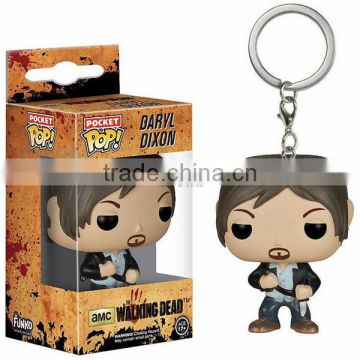 2017 Walking Dead POP keychain, Hot Selling Pocket POP Keychain Walking Dead Daryl Dixon, Mini figure keychain