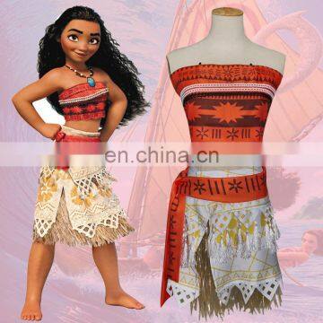 Hot Movie Ocean Romance Party Princess Dress Moana Costume