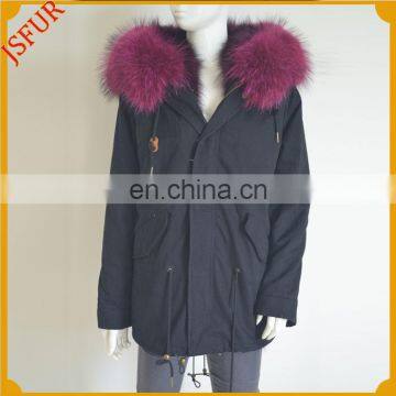 Jsfur Wholesale Fox Fur Topcoat Winter New Parka Hood