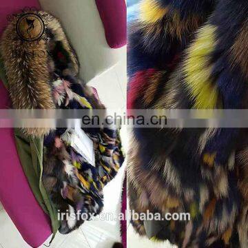 Irisfox 2016 Winter Warm Fox Fur Lining Fox Fur Hooded Coat photo-3