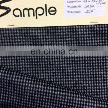 dogtooth wool fabric with smooth handfeeling