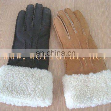 BY-S-G027 Double Face Sheepskin Gloves with perfect quality