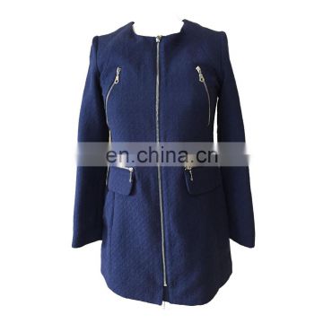 New Style Fashionable Elegant Warm Coat Women Blue