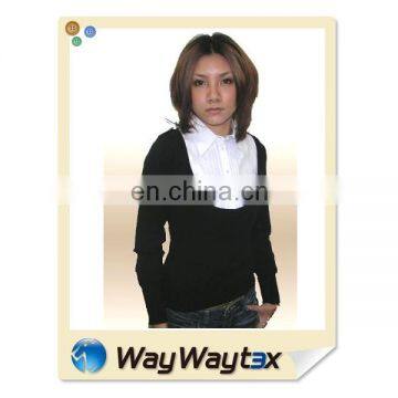 OEM No1 2-in-1 winter young women long sleeves pullover sweater