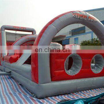 Giant Inflatable Sport Games,Inflatable Obstacle Course With Climbing Wall & Tunnel Bungee Run For Adult And Kids