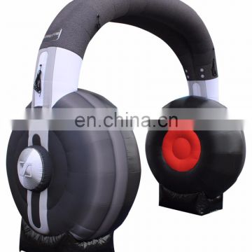 Hot selling advertising/promotional replica inflatable earphone/headphone/earpiece Model arch