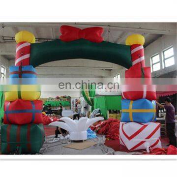 Event inflatable led arch lighted christmas archway entrance arch with gift boxes for sale