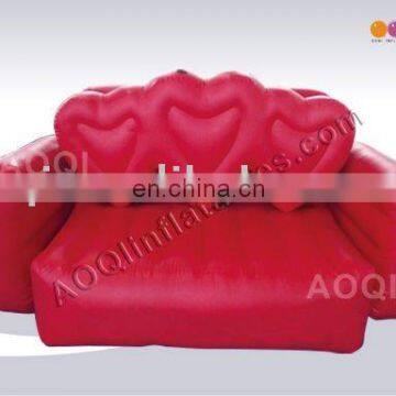 2015 AOQI hottest Heart Sofa advertising inflatable model