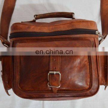 Real Leather Vintage Brown Leather Bag Camera Bag Handmade Genuine Ethnic Bag