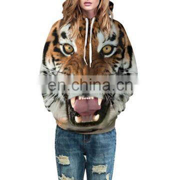 2017 new style tiger 3D print logo tag hoody wholesale custom hoodies men hoody