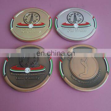 Two Sided Metal Souvenir Coin For UAE Basketball Game Awards Souvenir