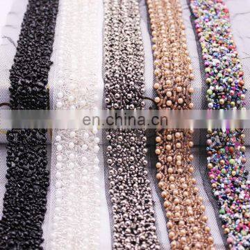 3cm Crocheted Garment Trimming Beaded Trim Lace Types Bead Trimming for Garment photo-4